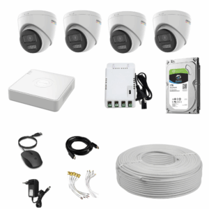 Hikvision 2MP 4 Dome Indoor CCTV Kit