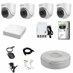 Hikvision 2MP 4 Dome CCTV Camera Kit