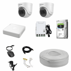 Hikvision 2MP 2 Dome CCTV Package